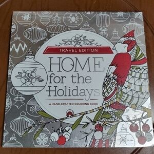 Home for the Holidays Travel Adult coloring book craft decoupage art